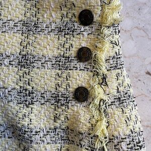 Zara Plaid Mini Skirt Yellow and Gray M Schoolgirl Preppy Poetcore